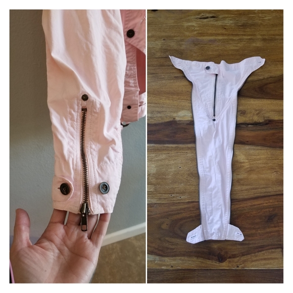 Vintage 80's Pink Moto Style Convertible Jacket - Picture 4 of 8